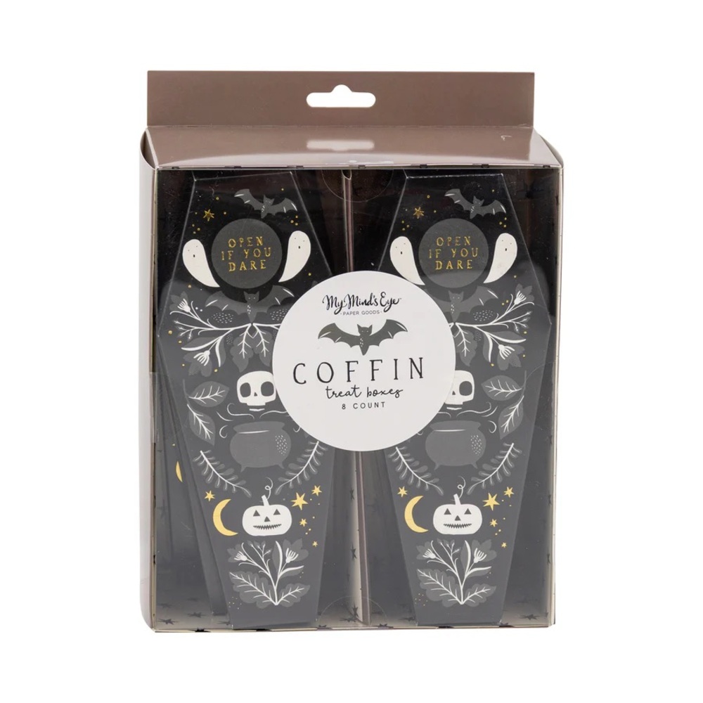 My Minds Eye!  Party Halloween. Coffin shaped Boxes! 
Coffin treat boxes 8 count